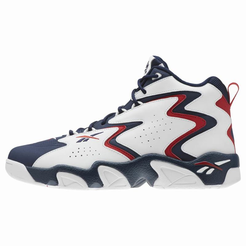 Reebok Mobius Og Mu Basketbalove Tenisky Panske - Biele/Námornícka Modrá/Červené PS9816YX